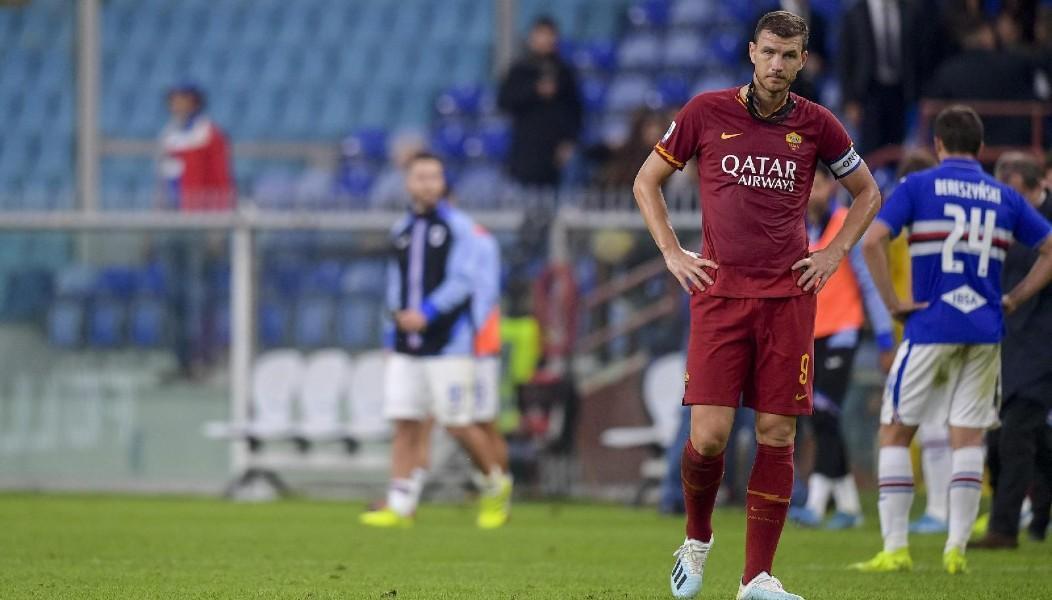 Edin Dzeko al termine della partita, di LaPresse