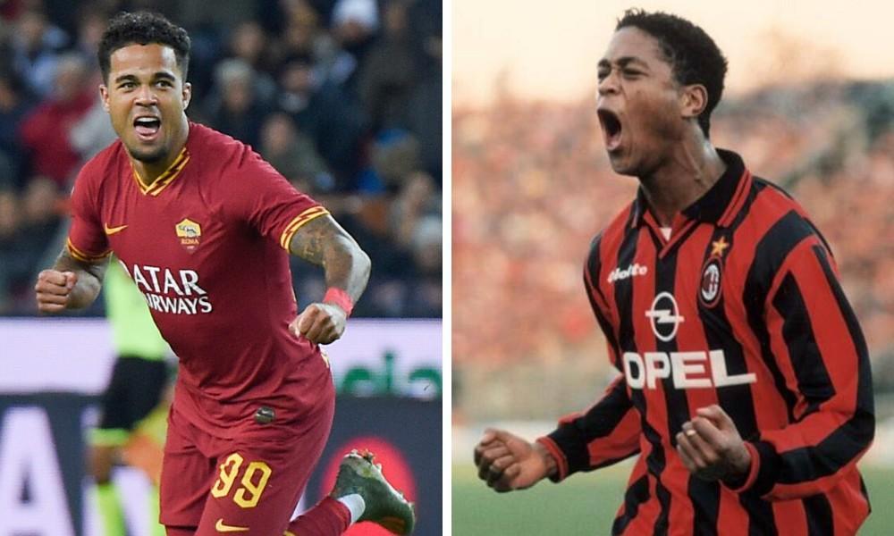 Justin Kluivert dopo il gol contro l'Udinese, l'esultanza di papà Patrick con la maglia del Milan