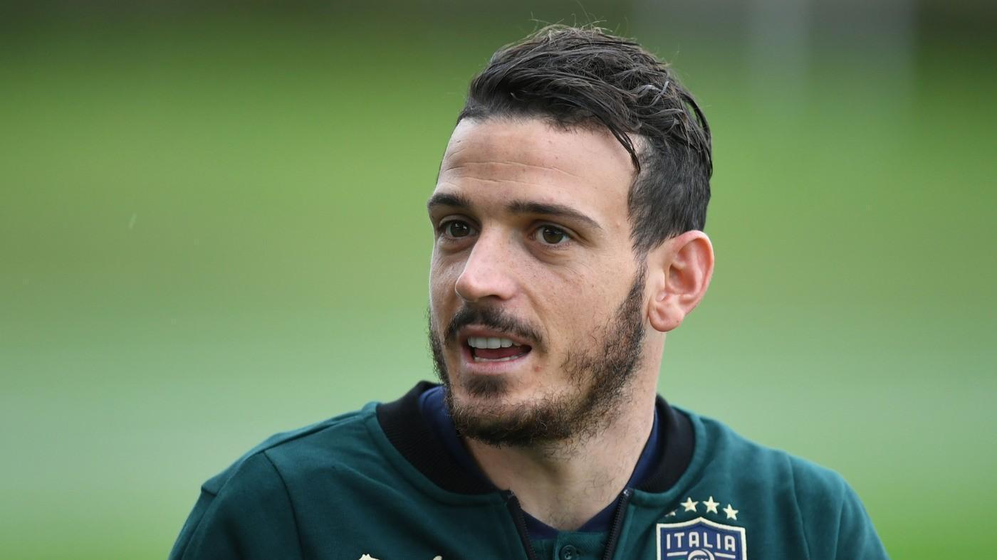 Alessandro Florenzi durante il ritiro di Coverciano, di LaPresse