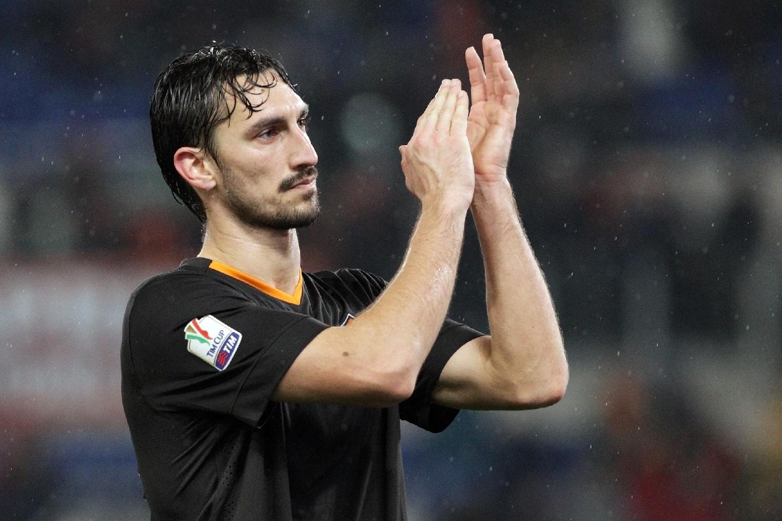 Davide Astori con la maglia della Roma, di LaPresse