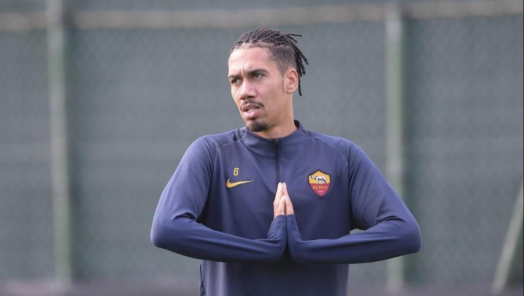 Chris Smalling in allenamento, di LaPresse