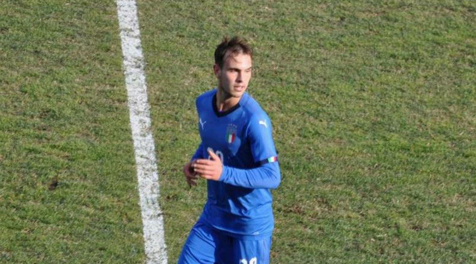 Riccardi in campo con la Nazionale