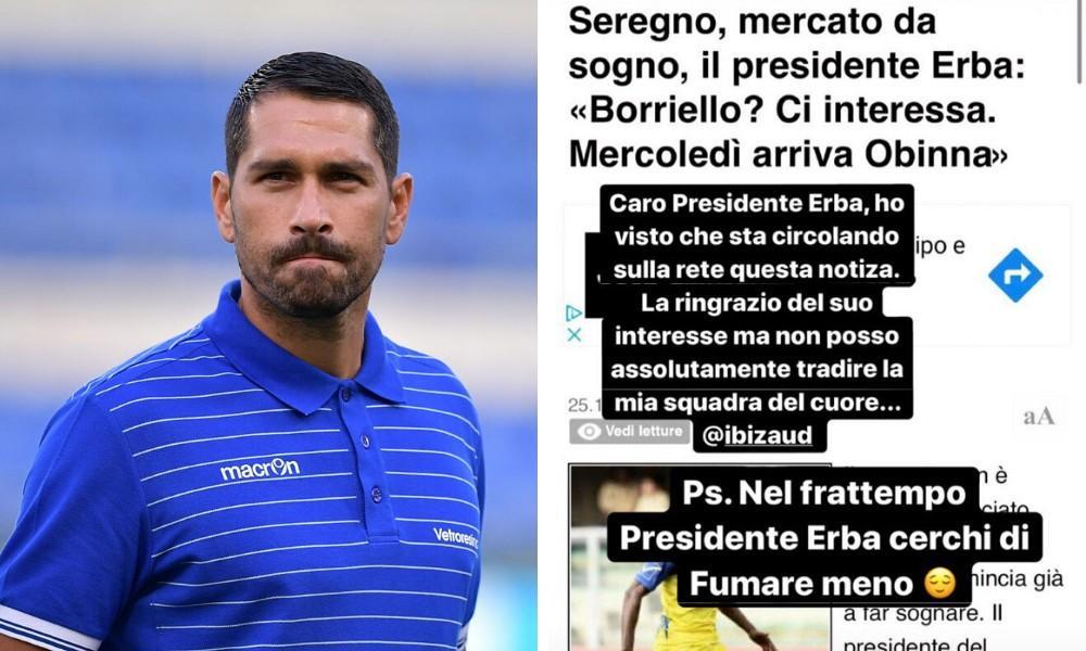 Marco Borriello e la risposta al presidente del Seregno