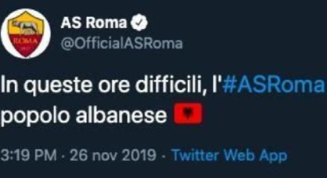 Il tweet della Roma