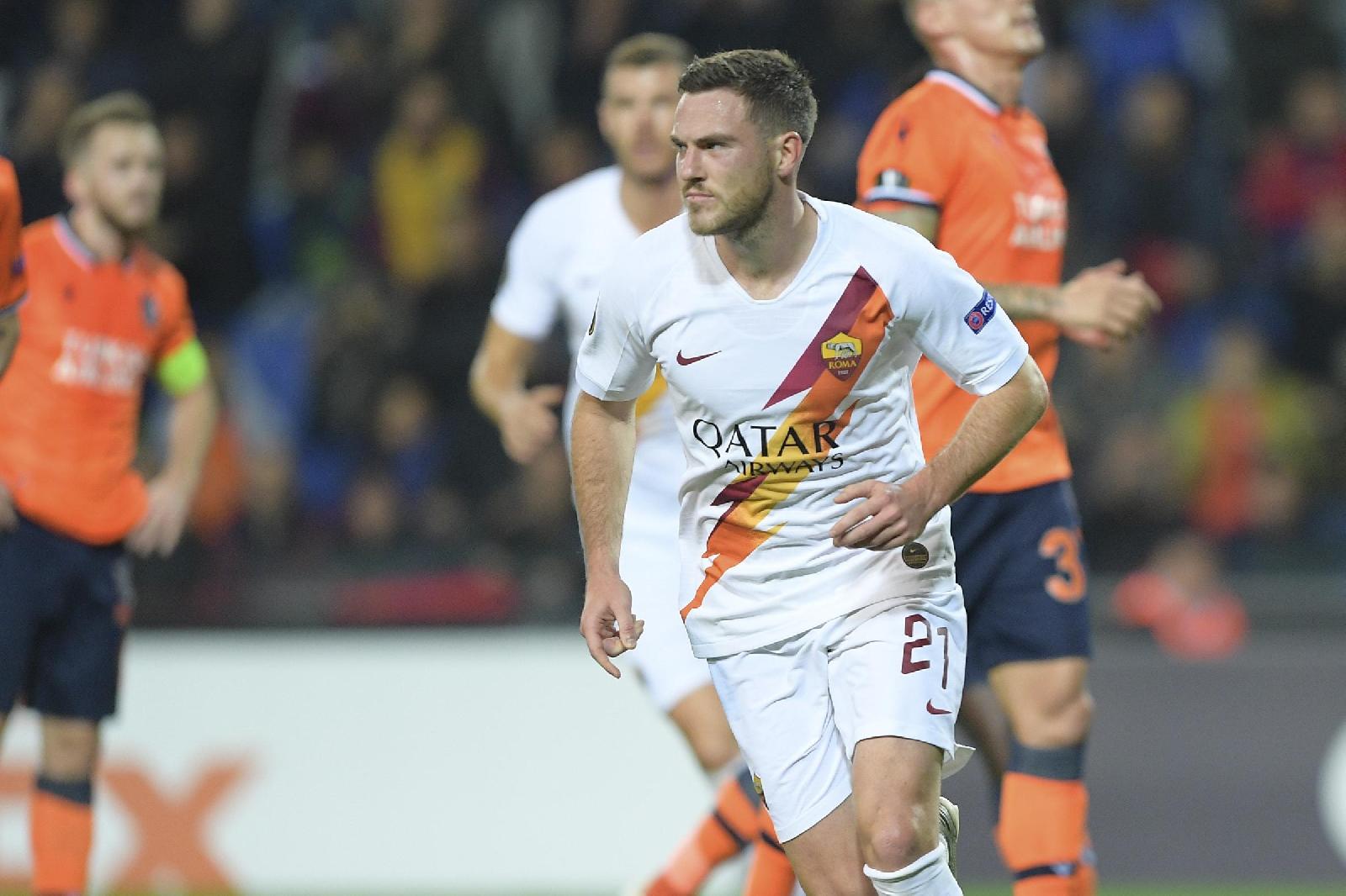 Jordan Veretout dopo il gol contro il Basaksehir, di LaPresse