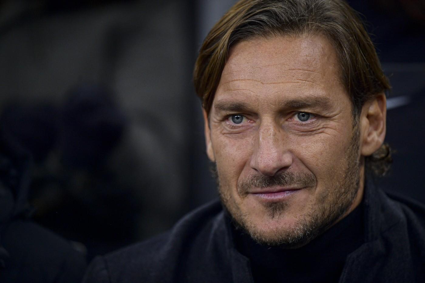 Francesco Totti ieri a San Siro, di LaPresse