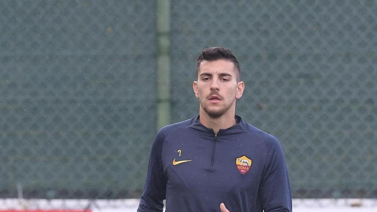 Lorenzo Pellegrini a Trigoria, di LaPresse