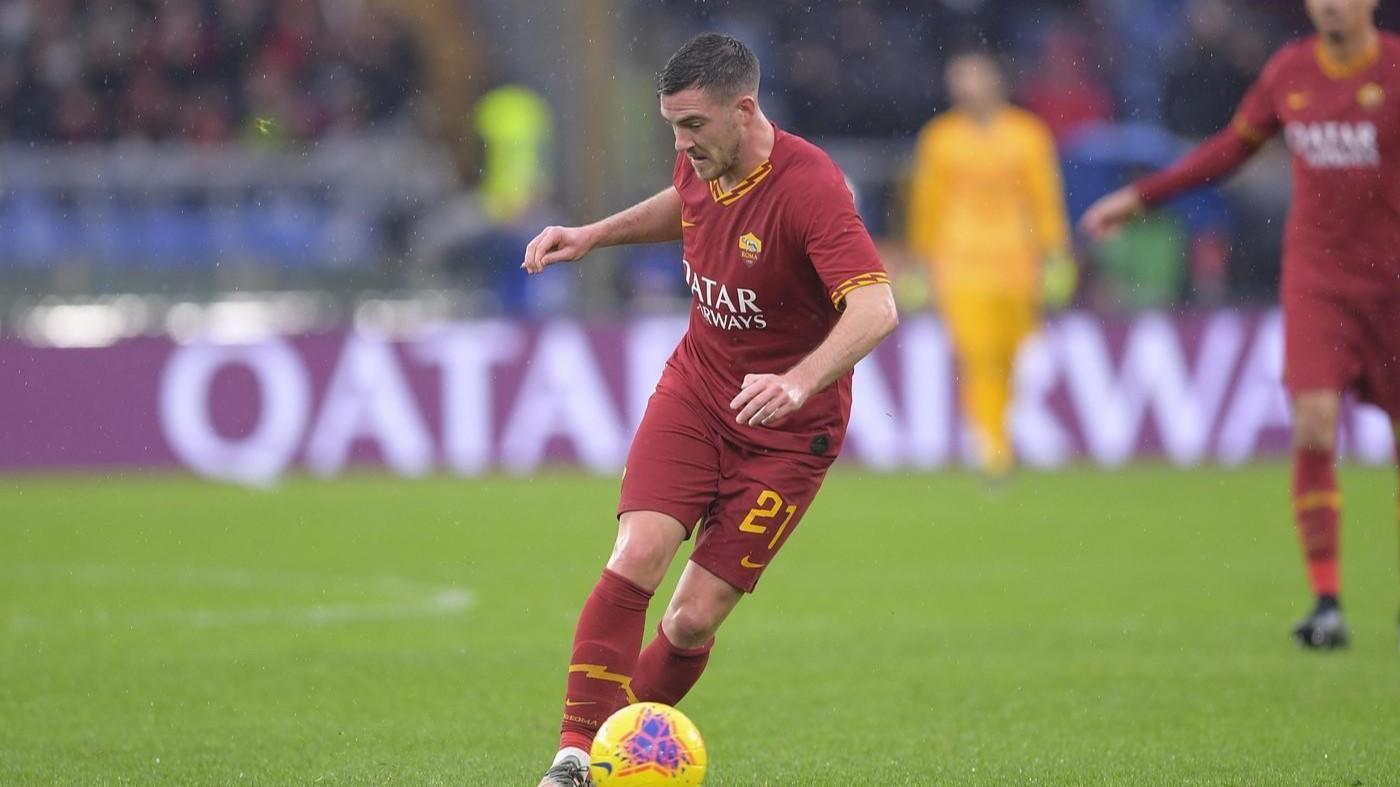 Jordan Veretout è il perno del centrocampo romanista, di LaPresse