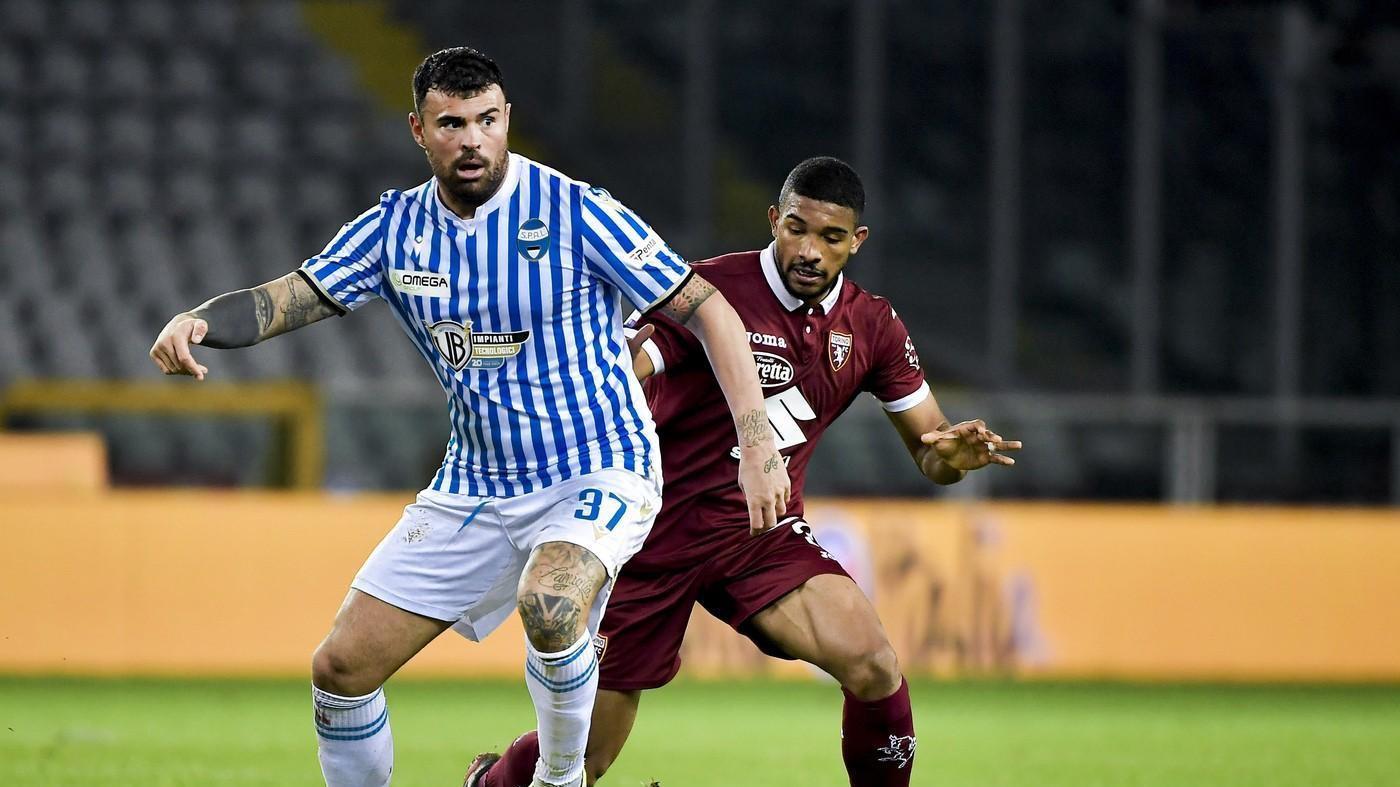 Andrea Petagna in azione contro il Torino, di LaPresse