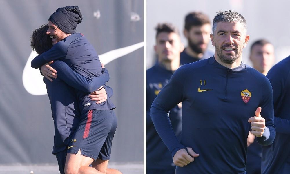 L\'abbraccio tra Florenzi e Antonucci e il sorriso di Kolarov