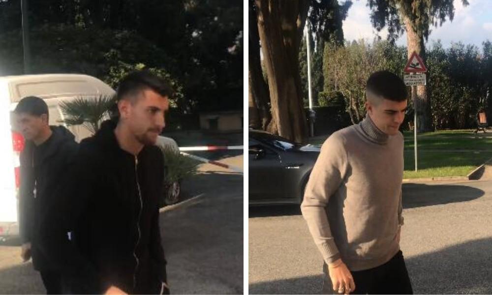 Lorenzo Pellegrini e Gianluca Mancini a Villa Stuart