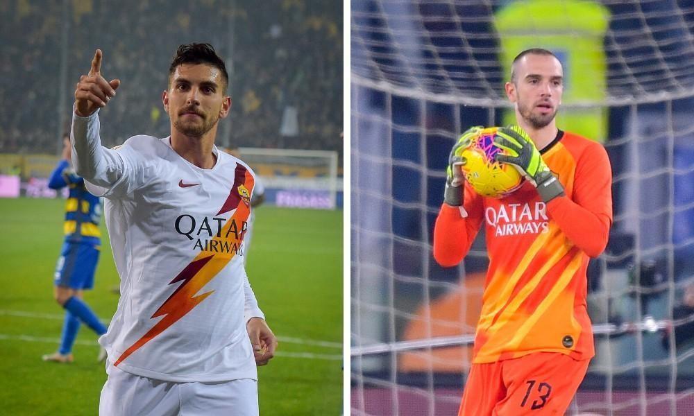 Lorenzo Pellegrini e Pau Lopez, di LaPresse