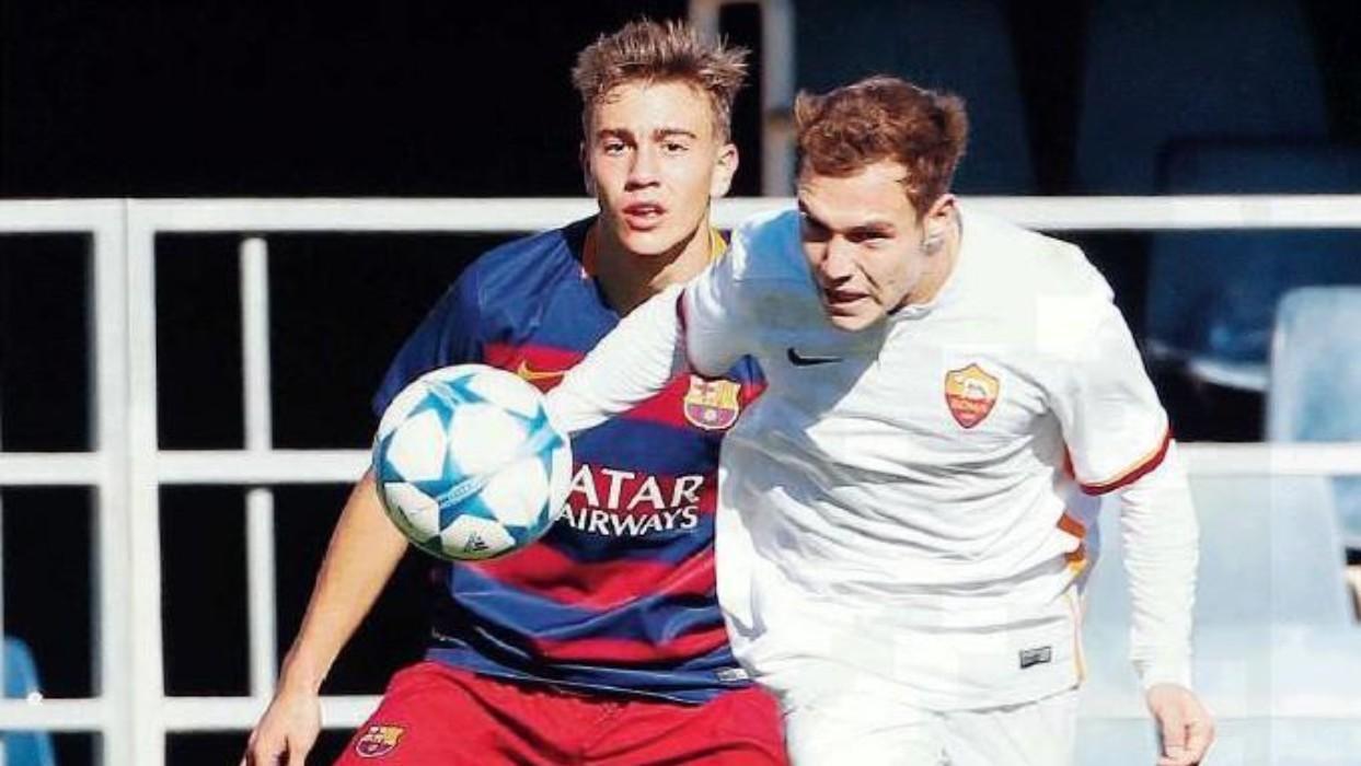 Un giovanissimo Carles Perez contro Lorenzo Di Livio e la Roma Primavera, nella Youth League 2015-16, di Mancini