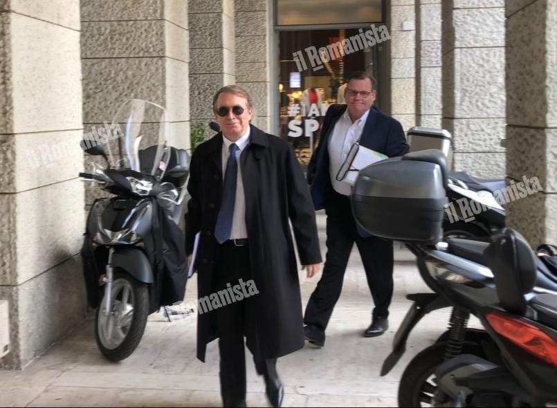 Marc Watts, presidente del Gruppo Friedkin, entra nella sede della Roma all'Eur