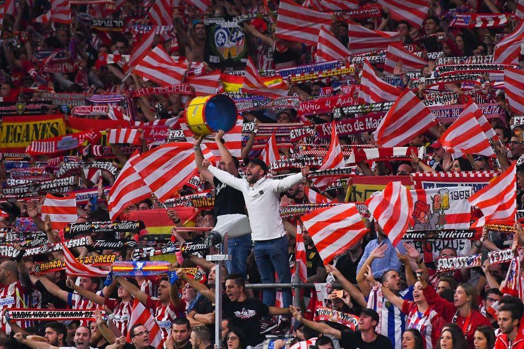 I tifosi dell'Atletico Madrid in trasferta