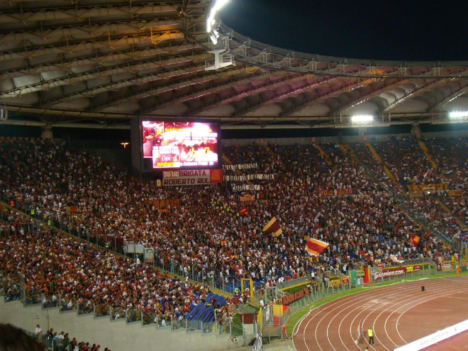 La Curva Sud in occasione di Roma-Gent del 2009