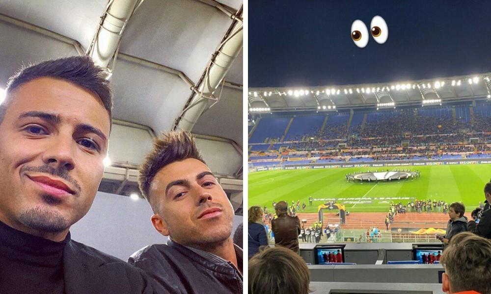 El Shaarawy all'Olimpico insieme al fratello Manuel