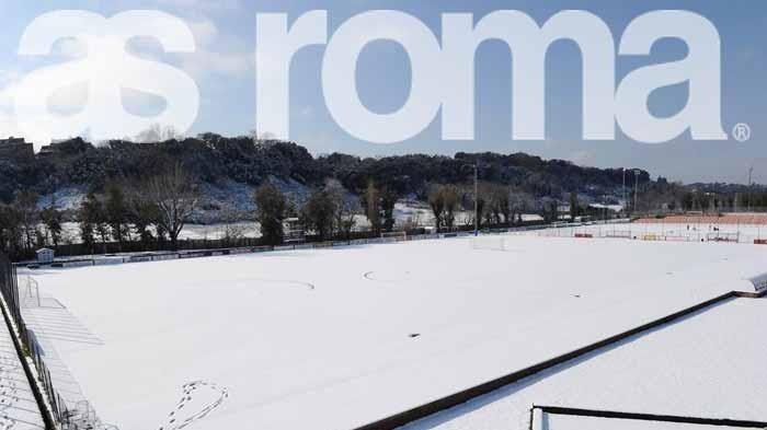 In foto, Trigoria sotto la neve nel 2012