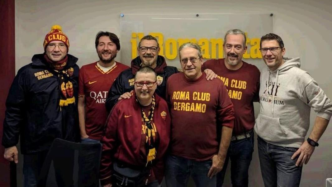 Il Roma Club Bergamo durante la sua ultima visita nella redazione de