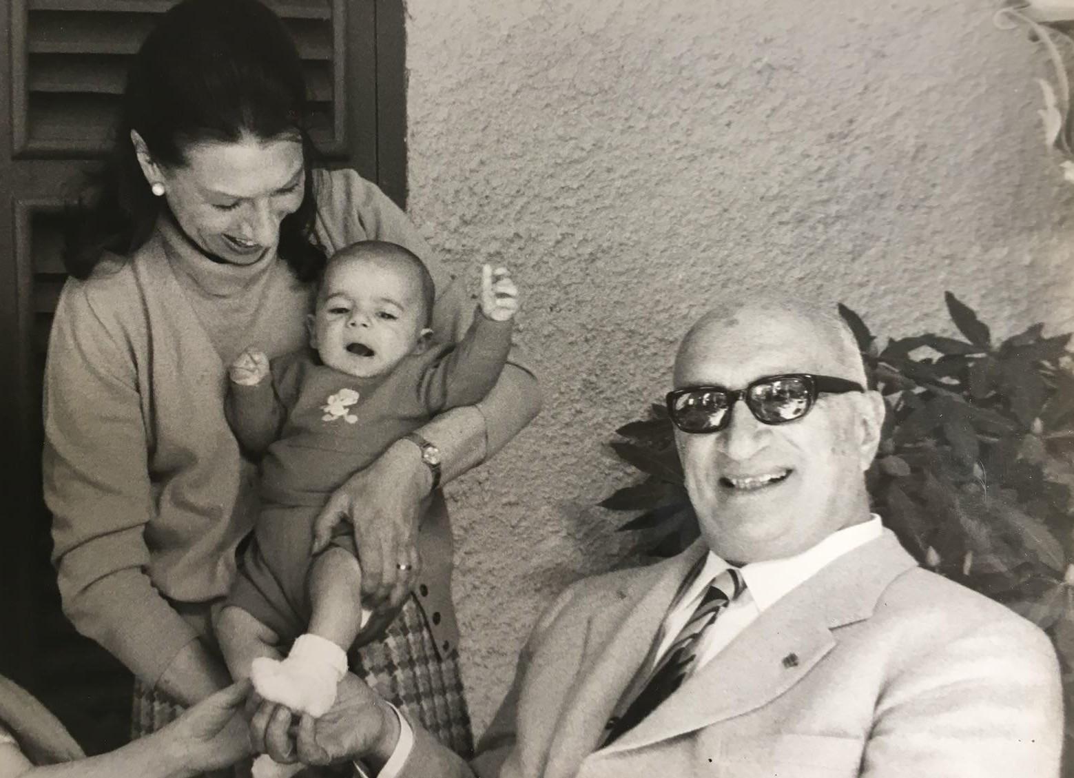 Renato Sacerdoti con Mariella, la figlia, e Alberto, il nipote