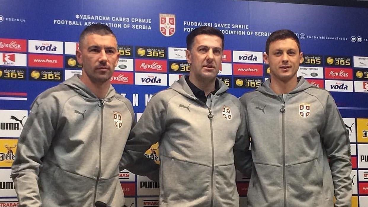 Kolarov assieme al Ct Krstajic e Matic