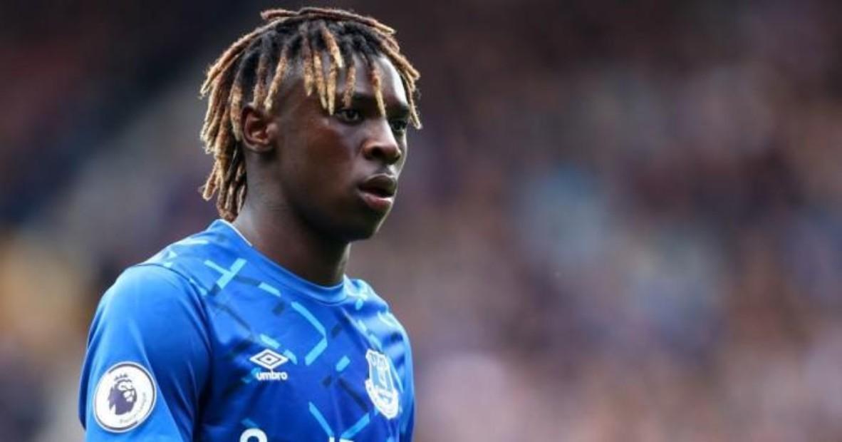 Moise Kean con la maglia dell'Everton