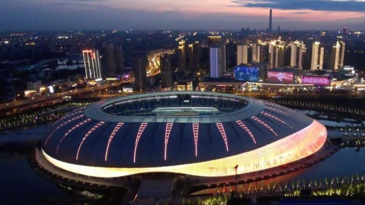 Il futuristico stadio del Tianjin Tianhai
