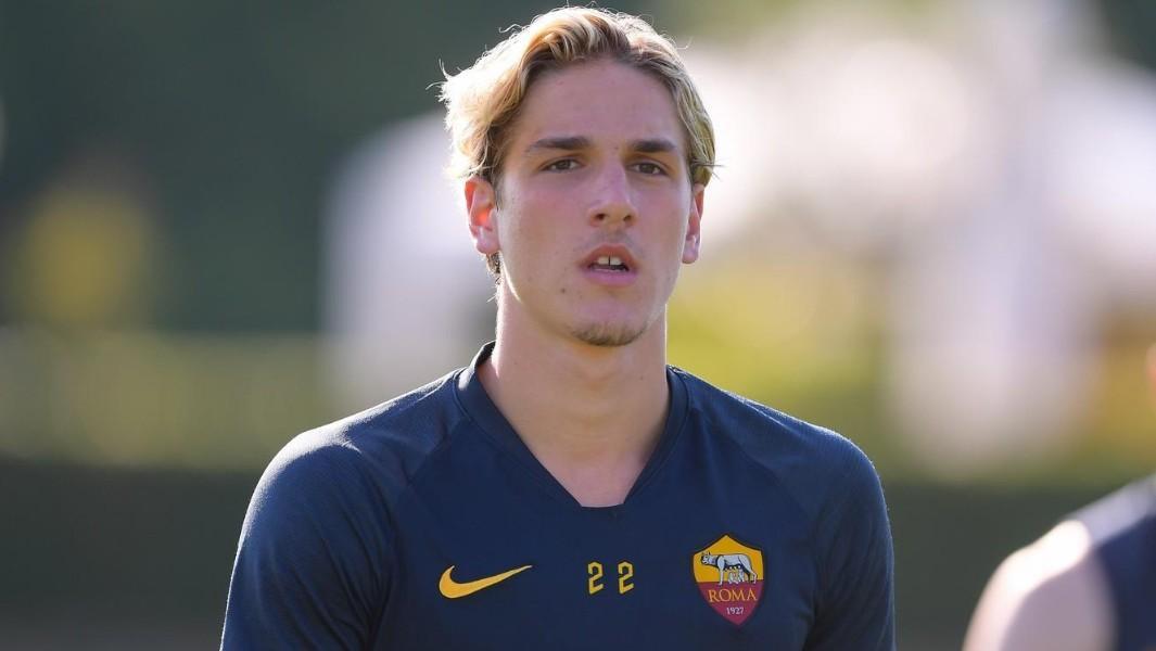 Nicolò Zaniolo in allenamento, di LaPresse