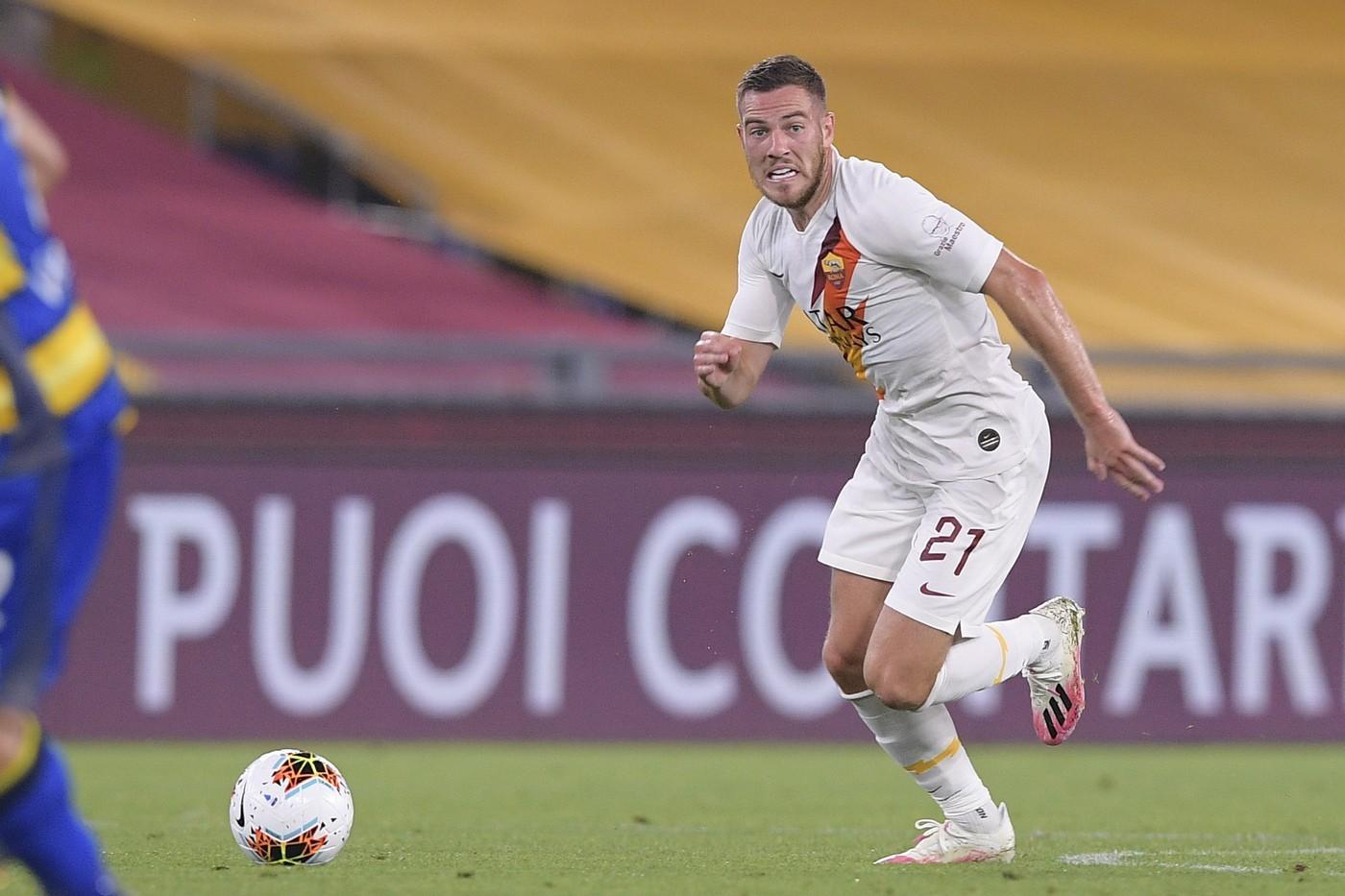 Jordan Veretout, autore del secondo gol giallorosso contro il Parma, di LaPresse