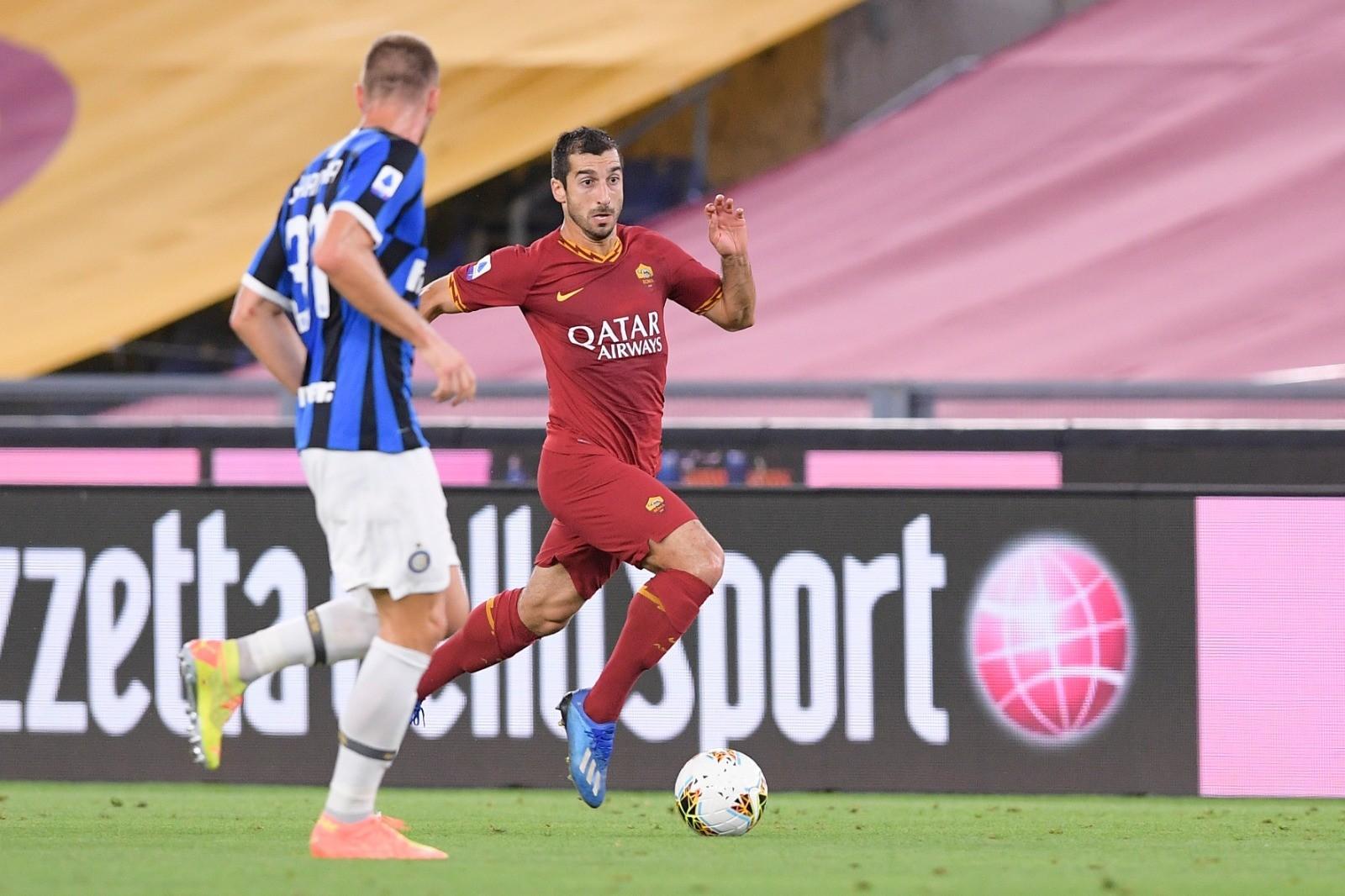 Mkhitaryan in azione contro l'Inter, di LaPresse