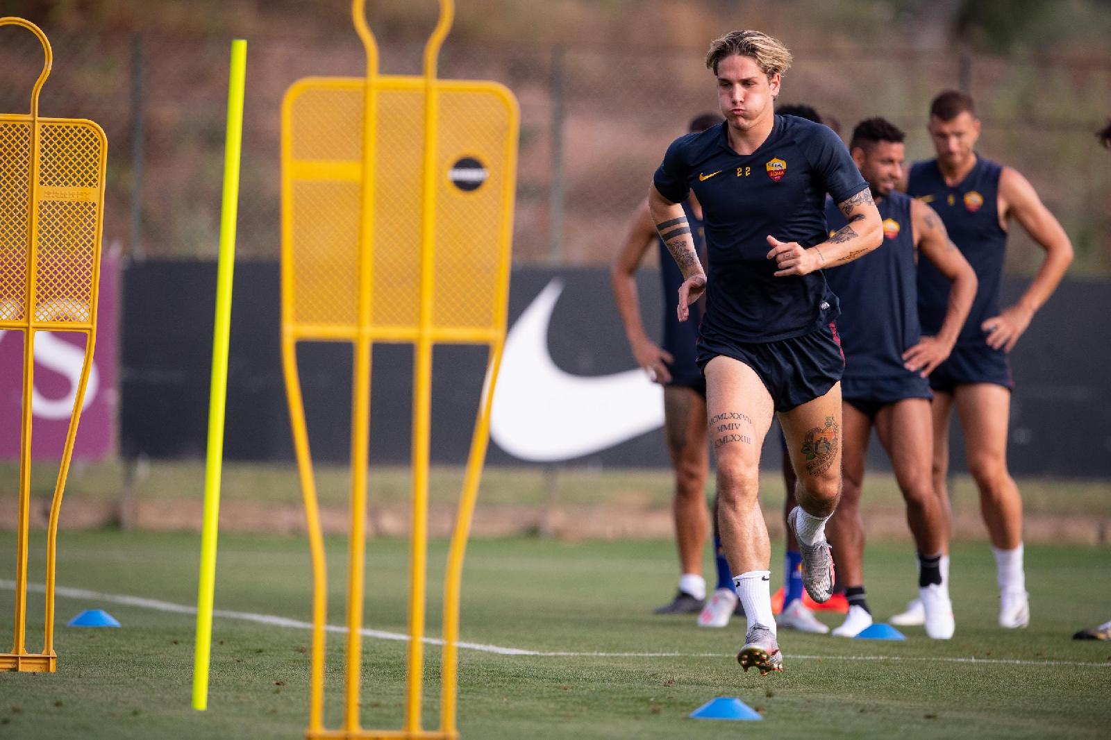 Anche Zaniolo al lavoro, di LaPresse