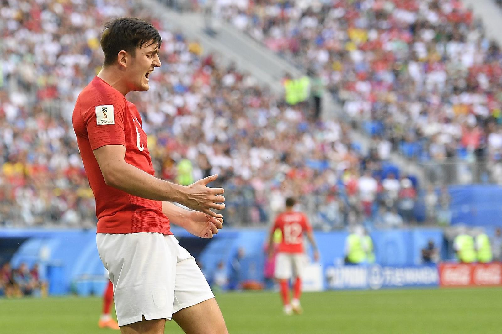 Harry Maguire con la maglia dell'Inghilterra, di LaPresse