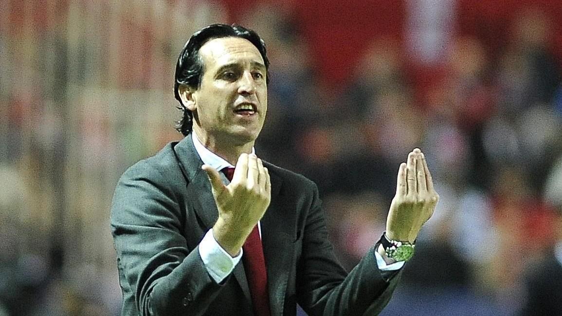 Unai Emery, ex allenatore del Siviglia, durante una partita