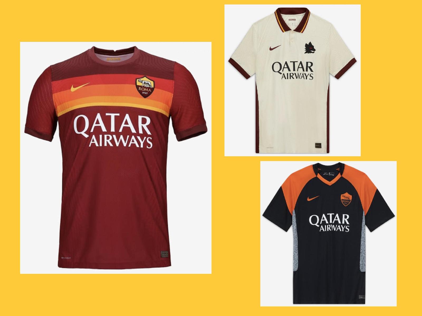 Le maglie della Roma 2020-21