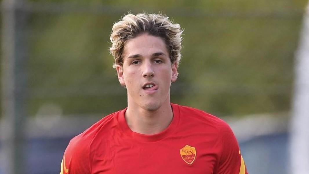 Nicolò Zaniolo in allenamento, di LaPresse