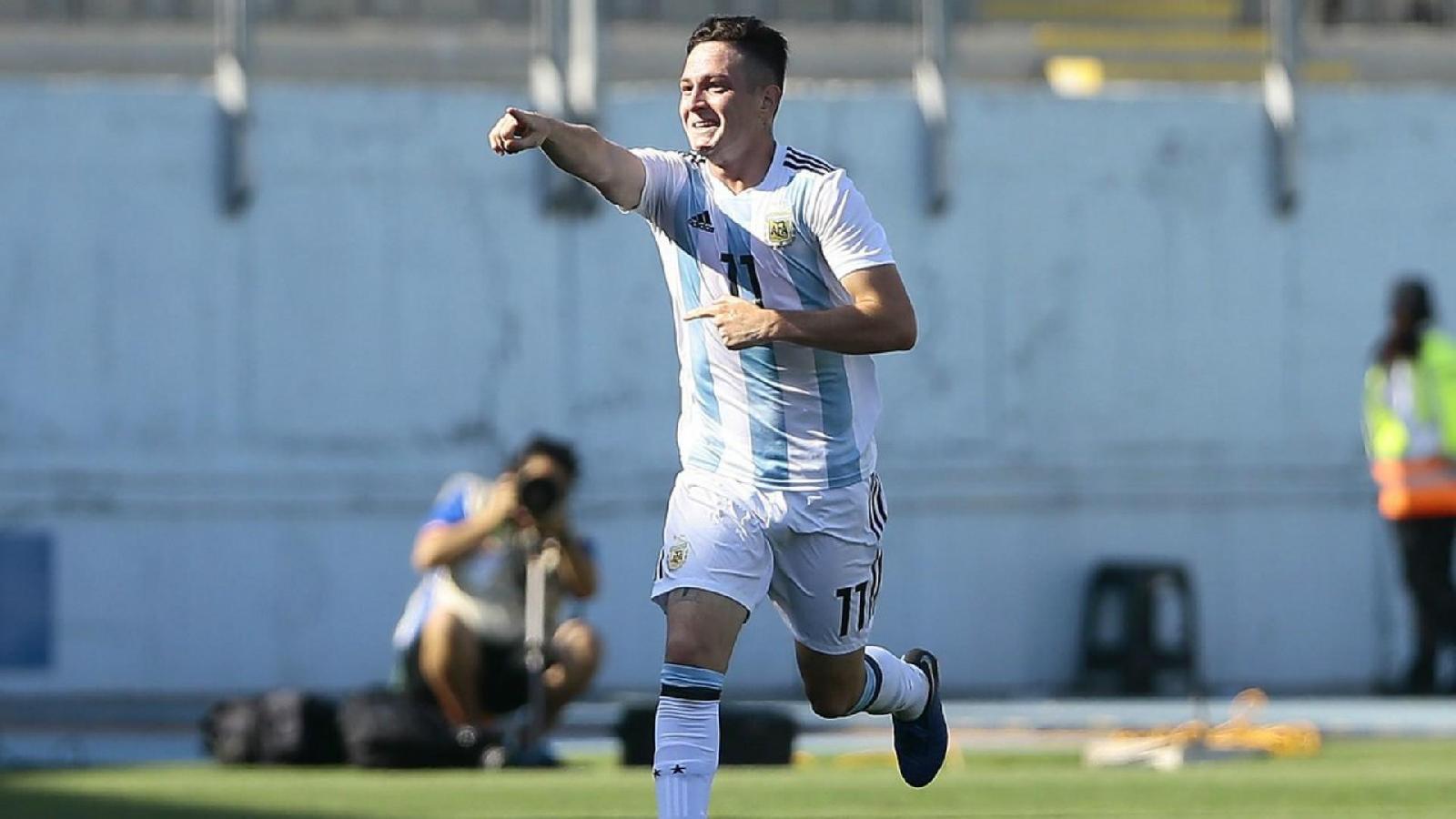 Anibal Moreno con la maglia dell'Argentina