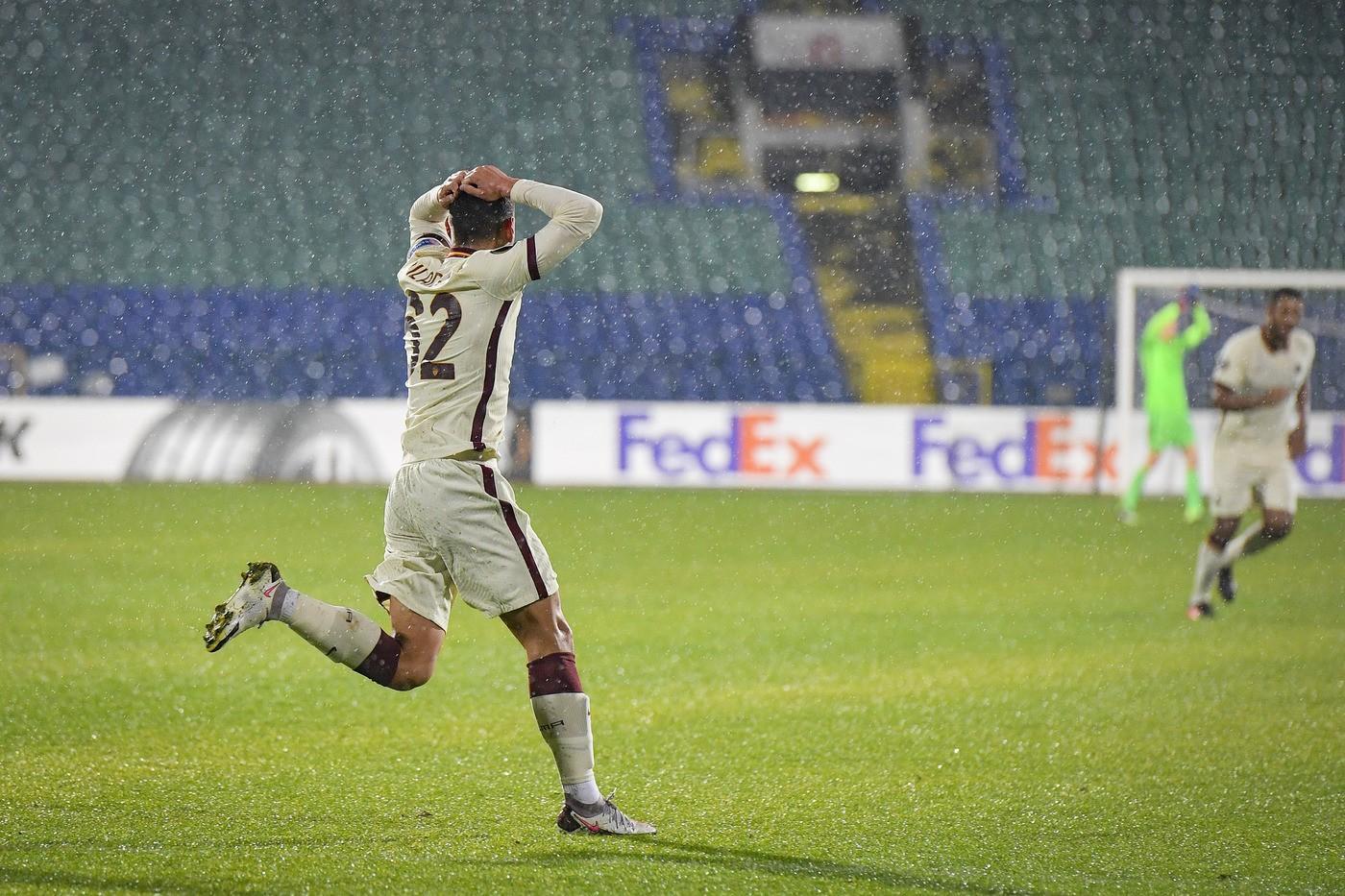 Milanese esulta per il suo primo gol con la Roma, di LaPresse