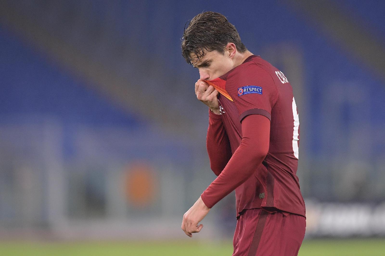 Riccardo Calafiori bacia la maglia dopo il gol contro lo Young Boys, di LaPresse