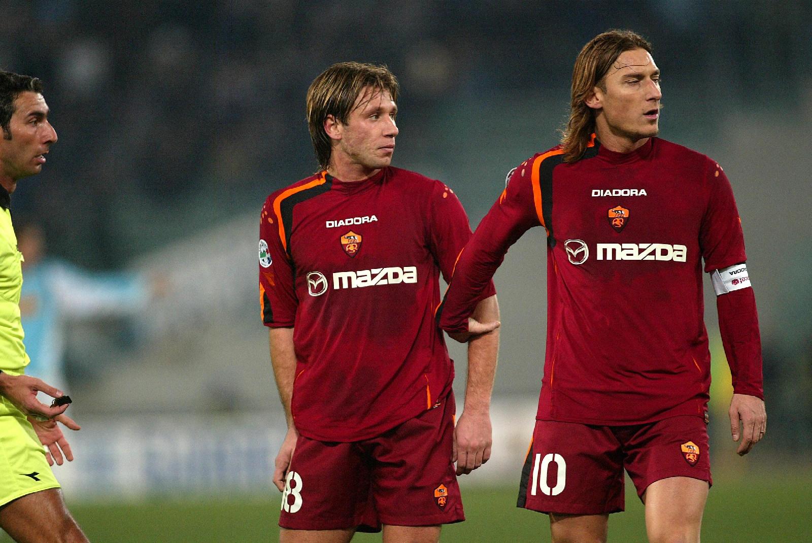 Totti e Cassano in giallorosso nel 2005, di LaPresse