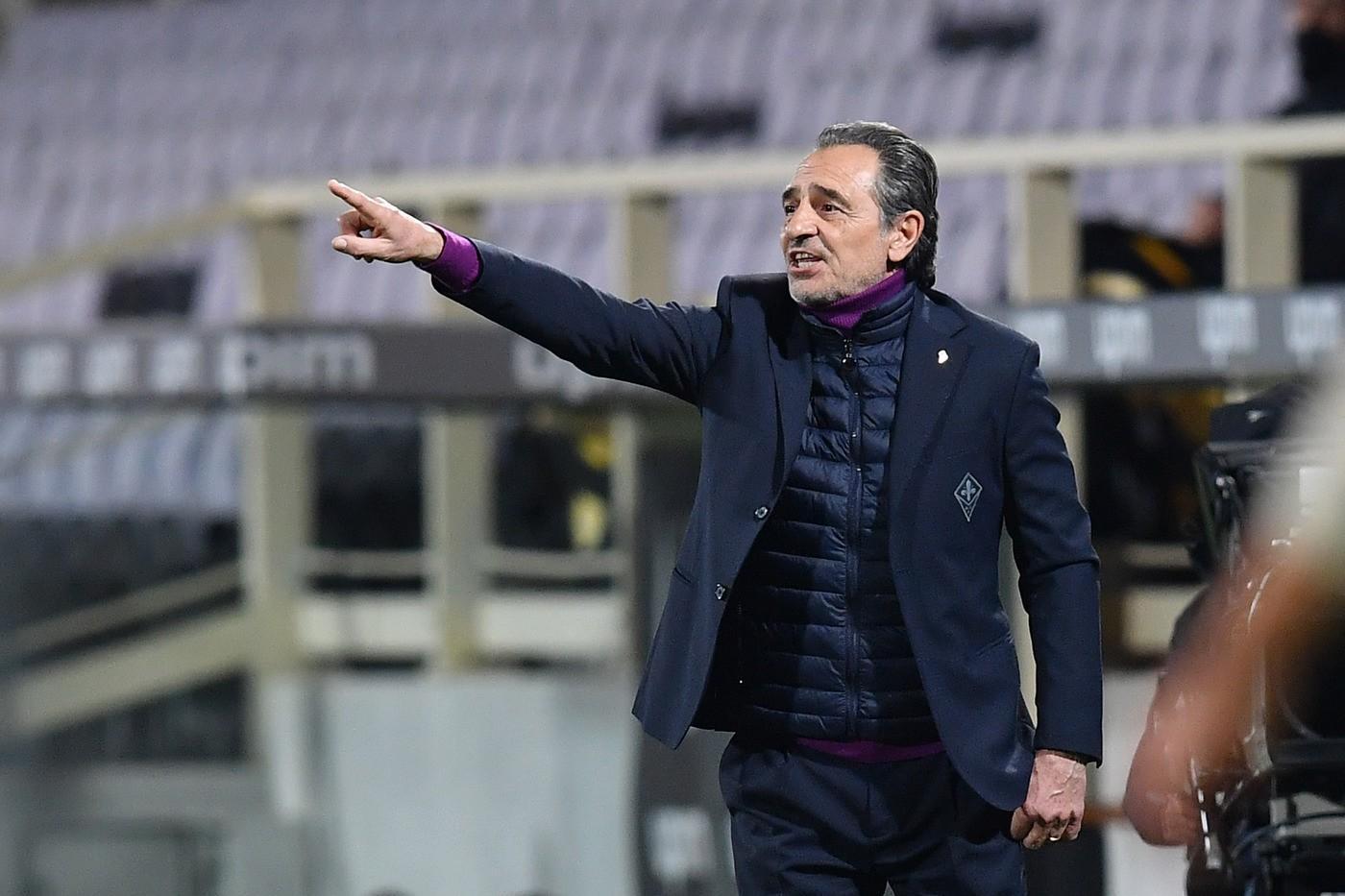 Cesare Prandelli in Fiorentina-Roma, di LaPresse