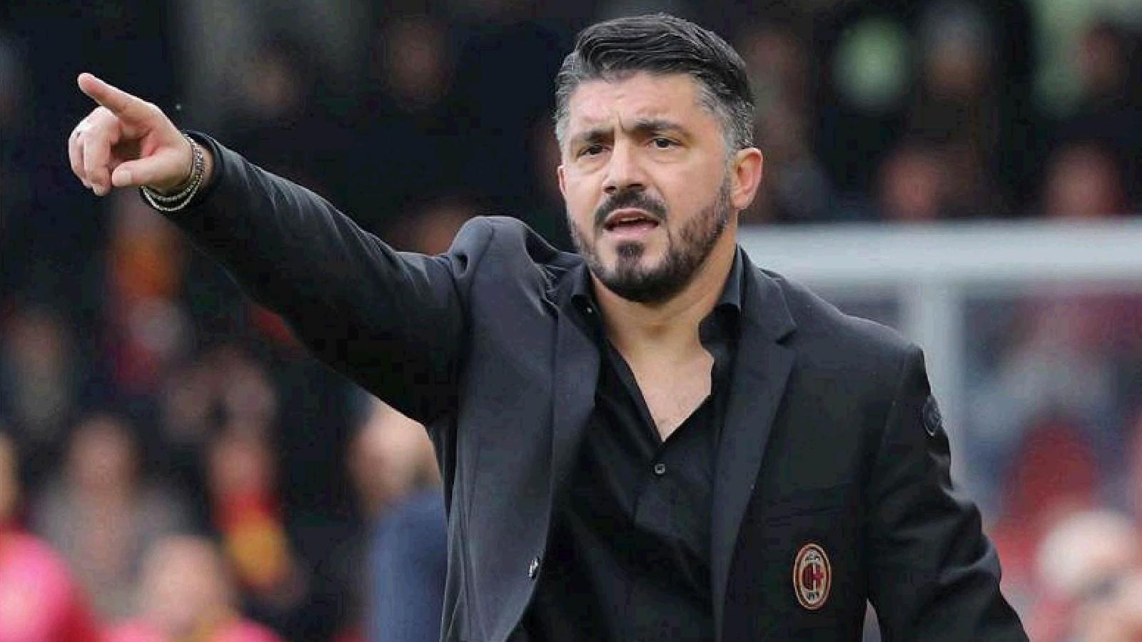 Rino Gattuso, tecnico del Milan, di LaPresse