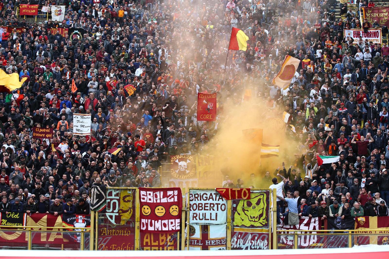 I tifosi della Roma in trasferta