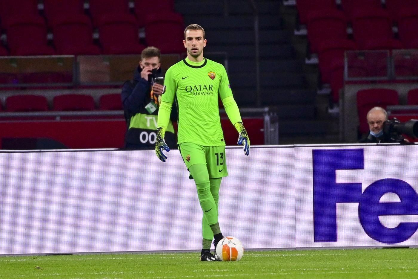 Pau Lopez durante Ajax-Roma, di LaPresse