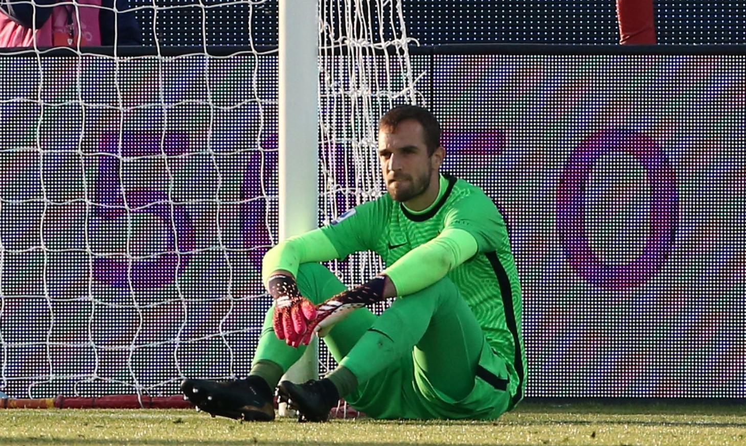 Il portiere giallorosso Pau Lopez, di Mancini