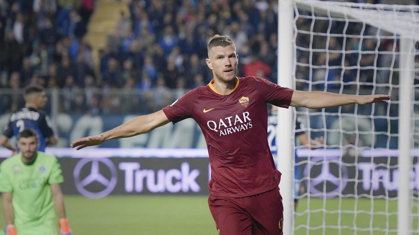 Dzeko in gol contro l'Empoli, di LaPresse