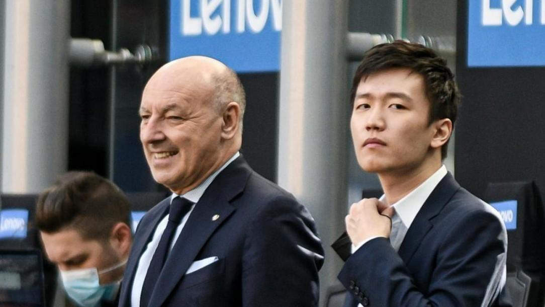 L'ad dell'Inter Marotta e il presidente Zhang, di LaPresse