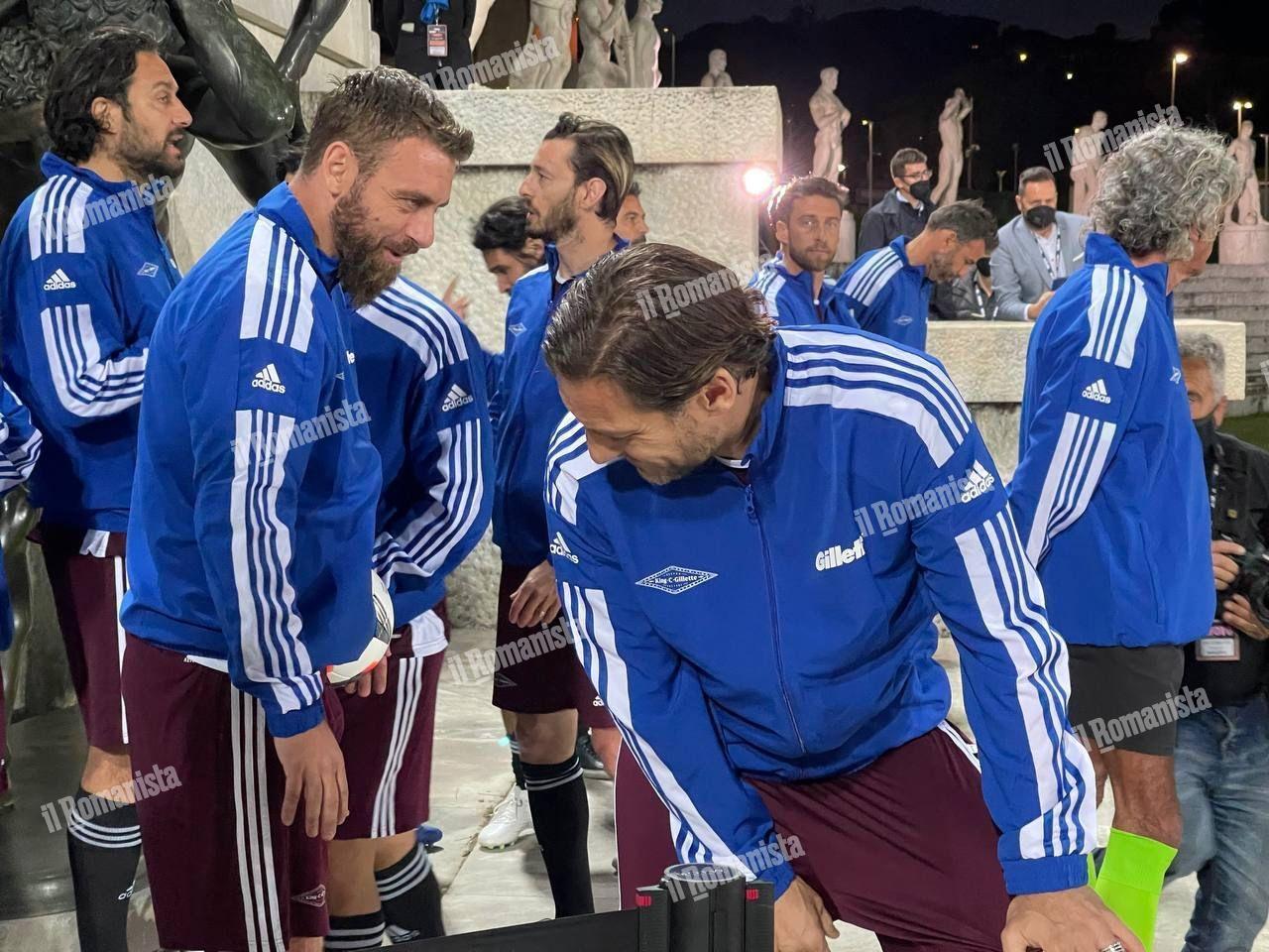 Totti e De Rossi prima di scendere in campo