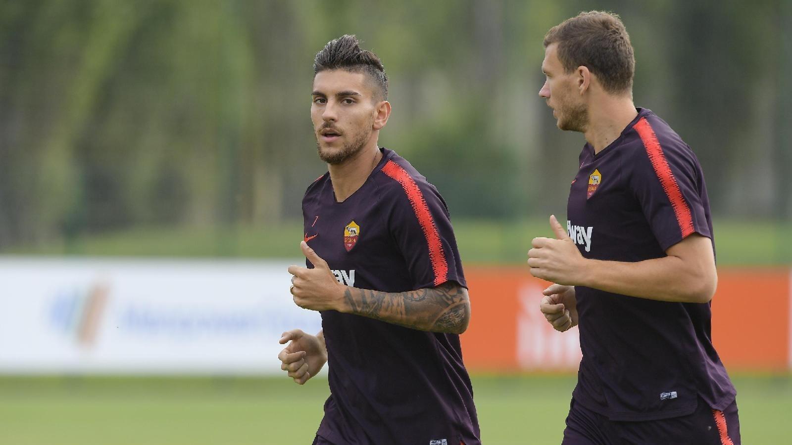 Lorenzo Pellegrini e Dzeko, di LaPresse