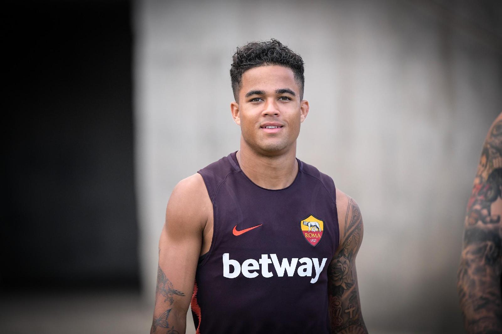 Justin Kluivert in allenamento, di LaPresse