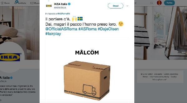 IKEA risponde alla Roma: \